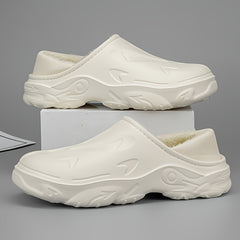 Men's Warm Cozy Plush Slippers Soft Non Slip Home Shoes