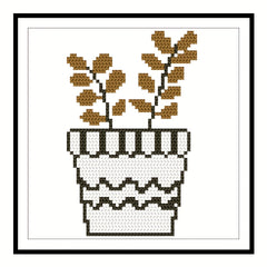 DIY Plant Cross Stitch Kit for Home Decoration