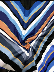 Women's Plus Chevron Print Top & Wide Leg Pants Set