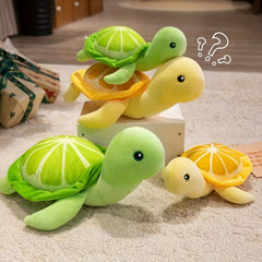 Lemon Turtle Plush Toy Soft Green Yellow Stuffed Animal Spots