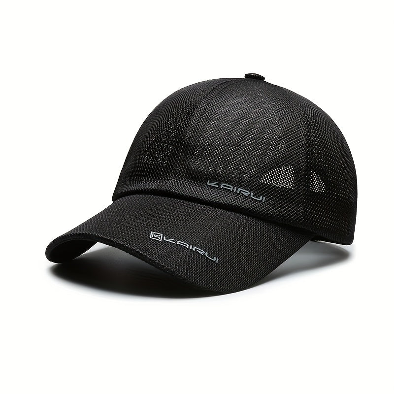 Men's Summer Sunscreen Baseball Cap Outdoor Fishing Breathable Mesh Peaked Cap