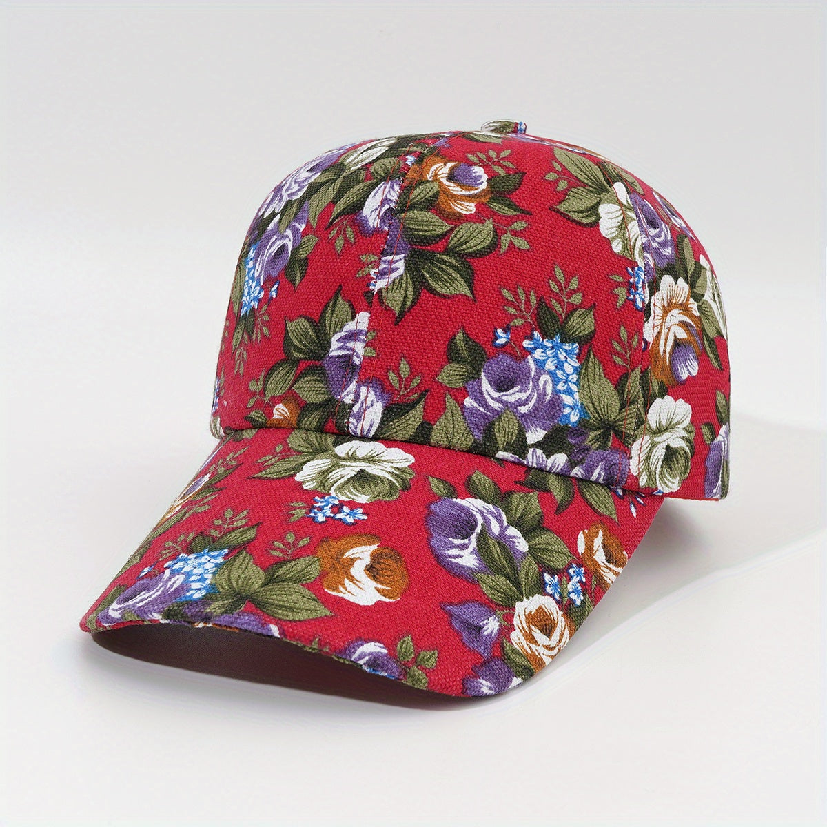 Vintage Flower Print Baseball Cap Spring & Summer Sunscreen Sports Hat