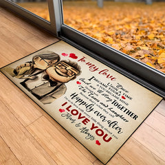 To My Love Door Mat Non-slip Floor Rug Mat Living Room Bedroom Entrance Door Mat