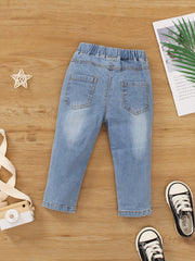 Toddler Girls Animals Embroidered Denim Jeans