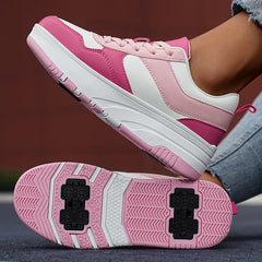 Boy's Lace Up Roller Shoes with Detachable Wheel