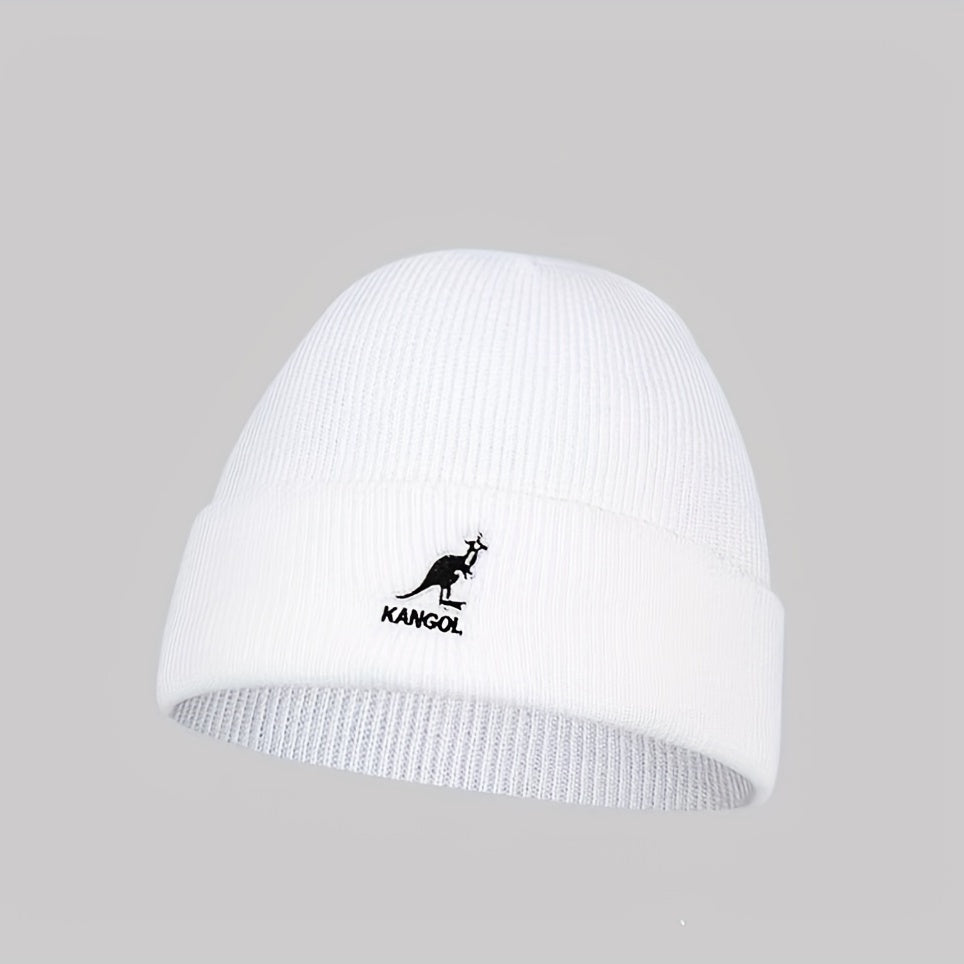 Animal Embroidery Beanie Elastic Knit Hat Warm Skull Hat