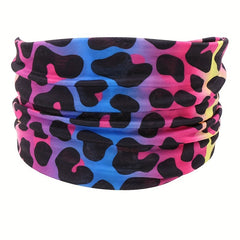 Colorful Tie Dye Stretch Headband for Yoga and Sweat Absorption