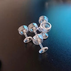 20pcs Dollhouse Miniature Wine Glasses Clear Plastic Tall Cups for Kitchen Decor