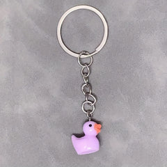 7pcs Duck Keychain Bag Pendant Resin Yellow Duck Accessories