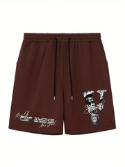 King Of York Men's Comfy Solid Elastic Waist Shorts
