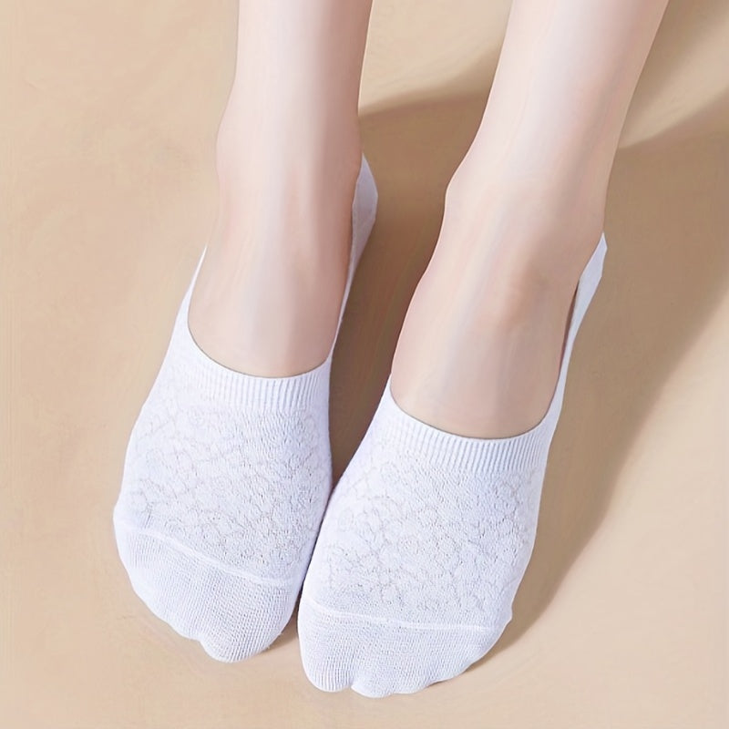 6 Pairs Solid Ankle Socks Soft Lightweight All-match Women's Stockings