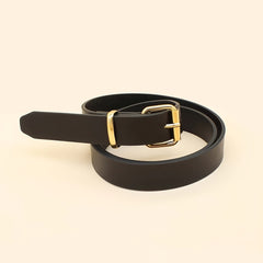 Skinny Buckle Belt Leather PU Casual Weekend Commute