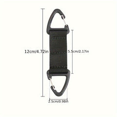 Nylon Strap Double Rings Climbing Buckle Carabiner for Camping Backpack