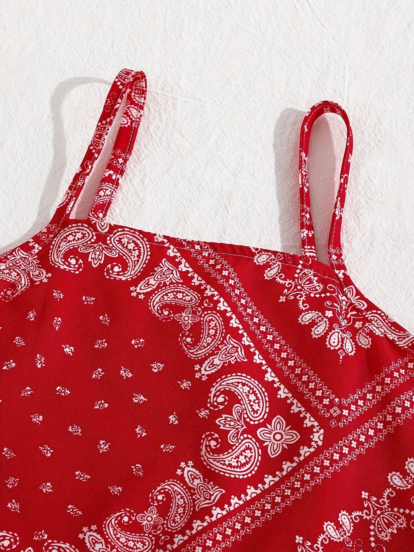 Kid's Paisley Camisole Spaghetti Straps Top