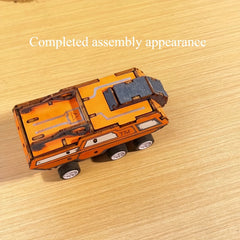 Tech Craft Wooden Puzzle Transport Truck Pull Back Car Educational Toy