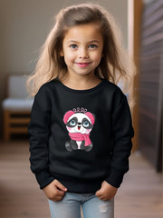 Sweet Panda Graphic Crew Neck Sweatshirt Kids Christmas Gift