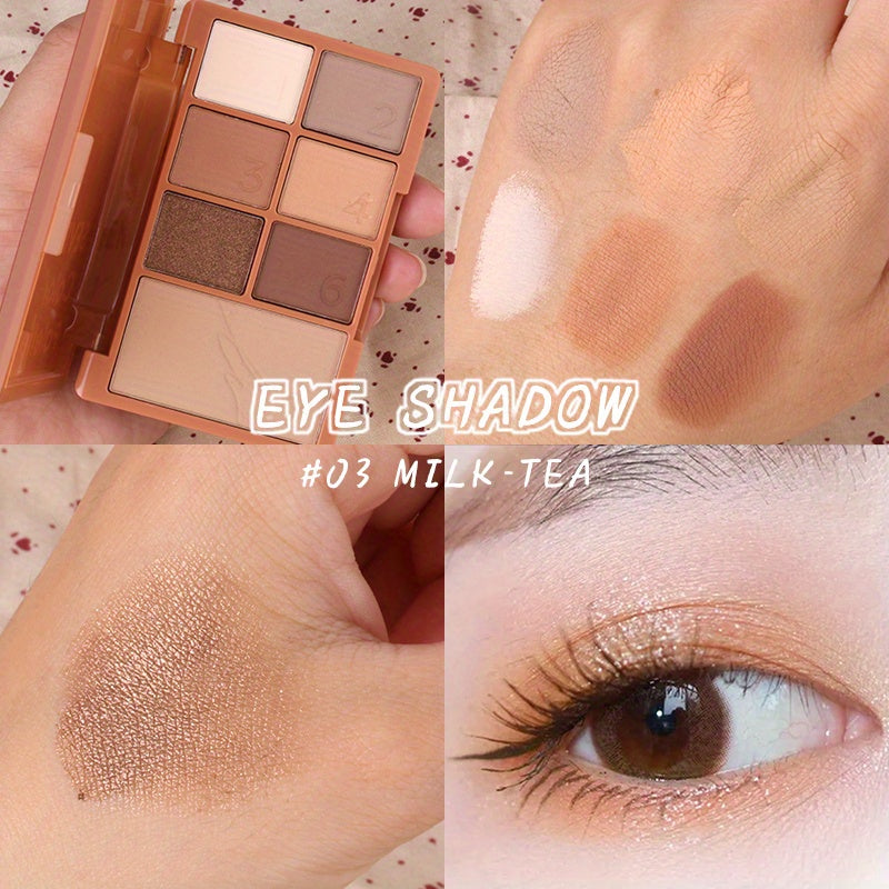 7 Colors Eyeshadow Palette Matte Shimmer Finish Soft Texture Delicate Powder