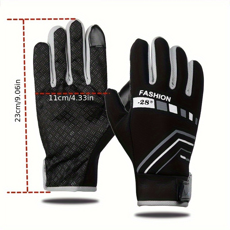 Cycling Sports Gloves Anti Slip Touch Screen Full Finger Autumn Winter Warm