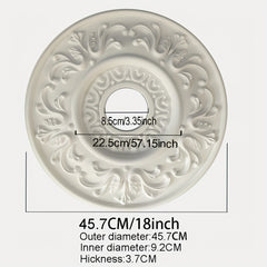French Large Lamp Panel Gypsum Ceiling Carved Shape PU Corner Flower Holder