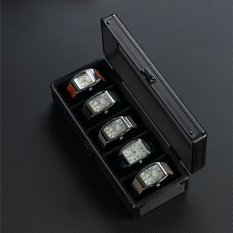 Vintage Watch Storage Box Glass Mirror Cover High-end Watch Box