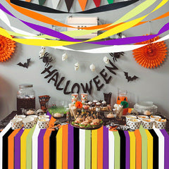 9pcs Halloween Crepe Paper Party Streamers for DIY Halloween Decor