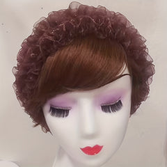 Lace Ruffles Beanie Turban Cap Casual Bonnet Solid Ramadan Beanie Cap