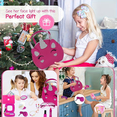 Children's Girl Makeup Toy with Durable Zipper - Princess Role Play Set