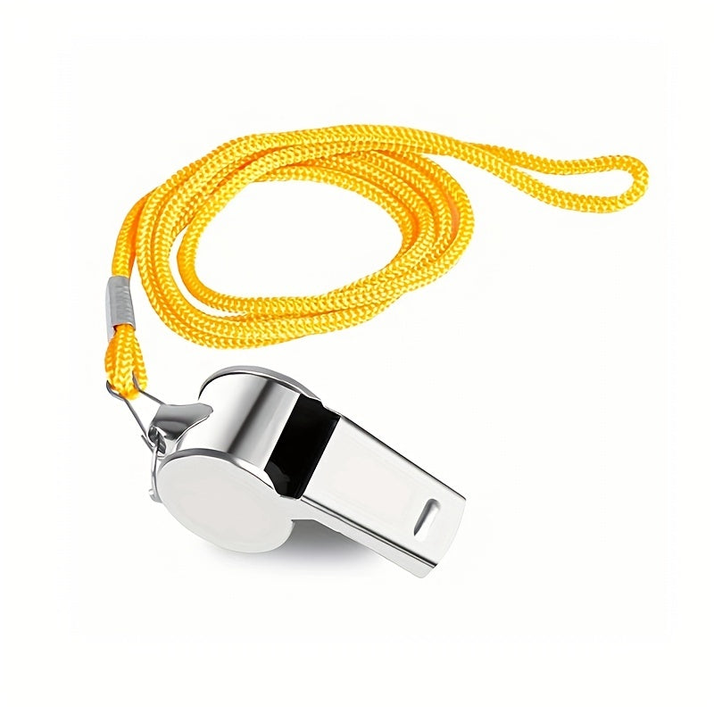Metal Emergency Whistle With Lanyard for Outdoor Camping & Mountaineering