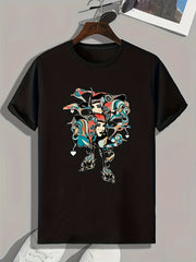 Women Face Print Men's Graphic T-shirt for Summer