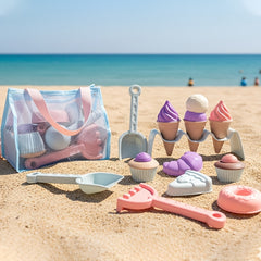 20pcs Kids Beach Sand Print Toys with Storage Backpack