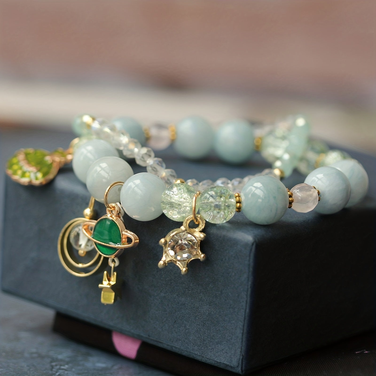 Glass Beads Crystal Pendant Hand String Gift For Girls