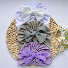 Soft Elastic Strip Flower Baby Hat For Girl