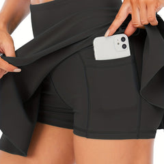 High Waist Pleated Skort Casual Workout Skort For Summer Women's Clothing