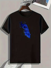 Abstract Brush Stroke Print Men's Tee
