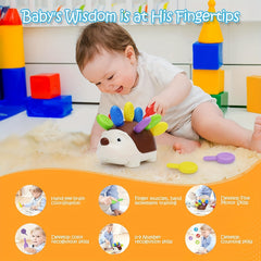 Montessori Sensory Hedgehog Toys For Baby Toddler Fine Motor Skills Learning