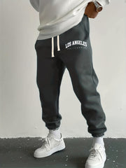 Men's LA Print Joggers Sweatpants Outdoor Spring Fall Stylish