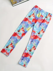 4 Packs Girls Starry Sky Pattern Leggings Stretch Sport Pants