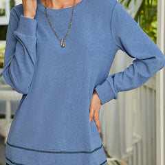 Casual Crew Neck Sweatshirt for Women