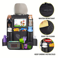 2pcs Car Seat Storage Bag Oxford Fabric Backrest Pocket With Tablet Computer Bra