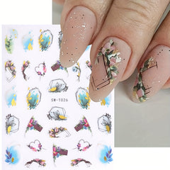 Bronzing Golden Leaf Nail Stickers for Unique Manicure