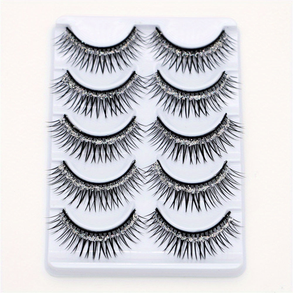 Glitter Sequins False Eyelashes for Dance and Stage Performance