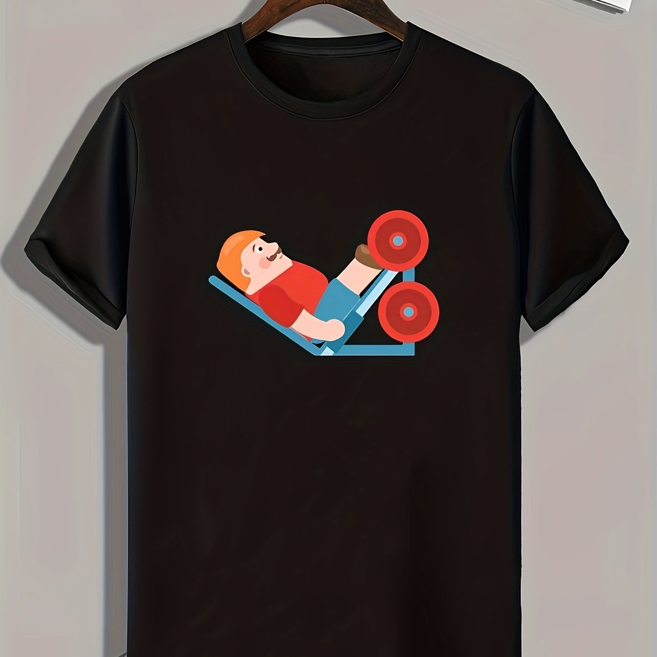 Funny Fat People Cartoon Print Men's Graphic Tee Summer Casual Tshirt