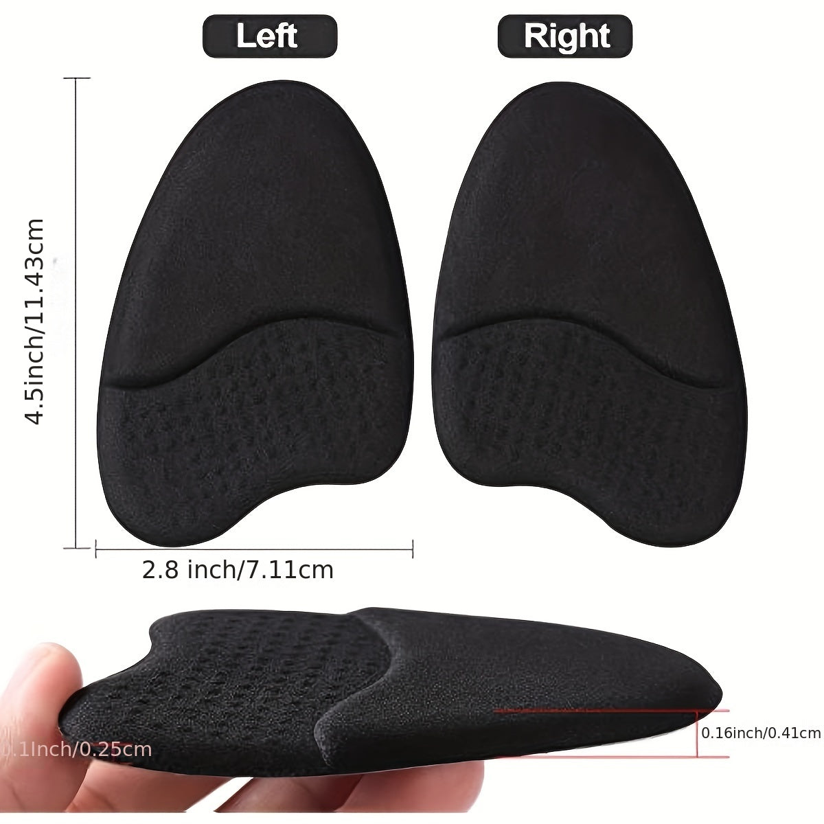 3 Pairs Metatarsal Pads Women Anti-Sliding Forefoot Pads for Open Toe Shoe