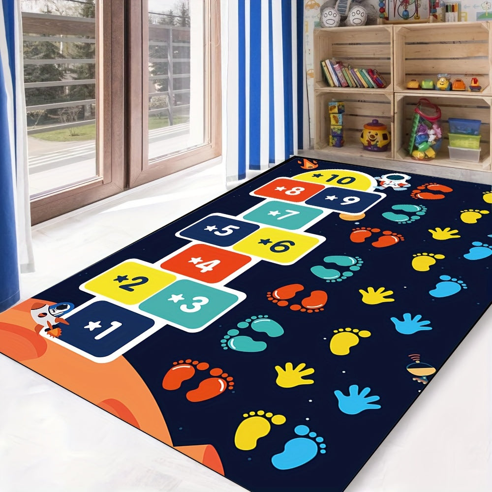Hop & Count Hopscotch Rug Mat Large Area Rug Car Rug Hopscotch Mat For Kids