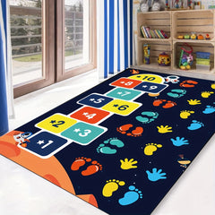 Hop & Count Hopscotch Rug Mat Large Area Rug Car Rug Hopscotch Mat For Kids