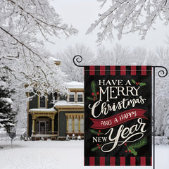 Christmas & New Year Garden Flag - Double Sided Outdoor Decor