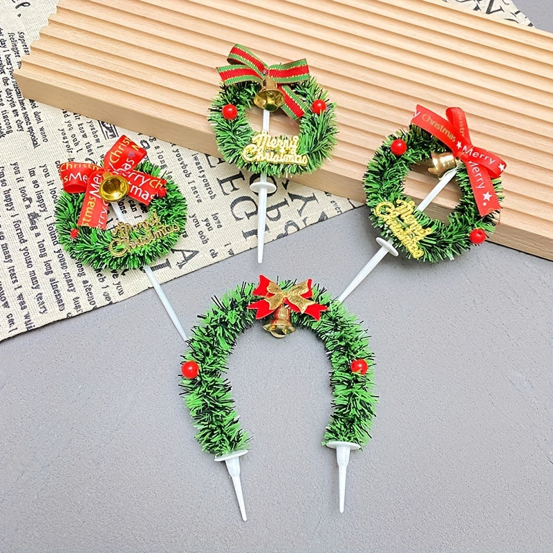 Christmas Cake Insert Party Decoration Cupcake Decoration