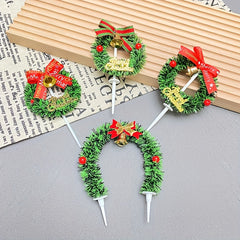 Christmas Cake Insert Party Decoration Cupcake Decoration