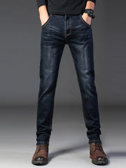 Men's Slim Straight Leg Denim Jeans Casual Cotton