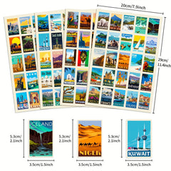 100pcs World Landmark Graffiti Stickers Waterproof DIY Decorative Stickers